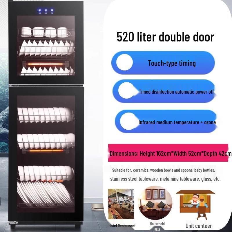 Large Capacity Vertical Double Door Disinfection Cabinet for Tableware