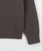 NODU Waffle Henley Neck Knit [Brown]