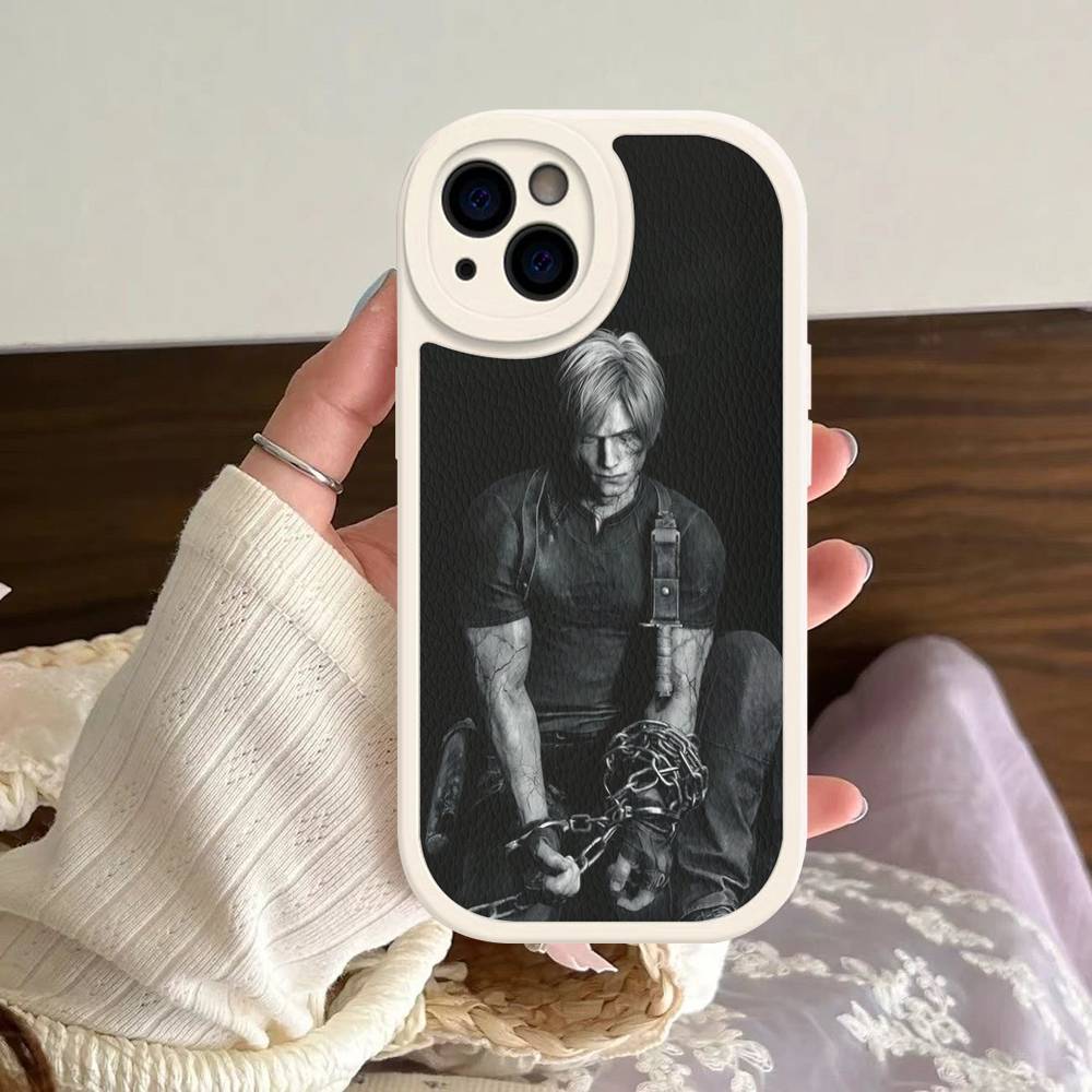 R-RESIDENT GAME E-EVILS Leather Phone Case For iPhone 16 15 14 13 12 11 Pro Max Plus Cover