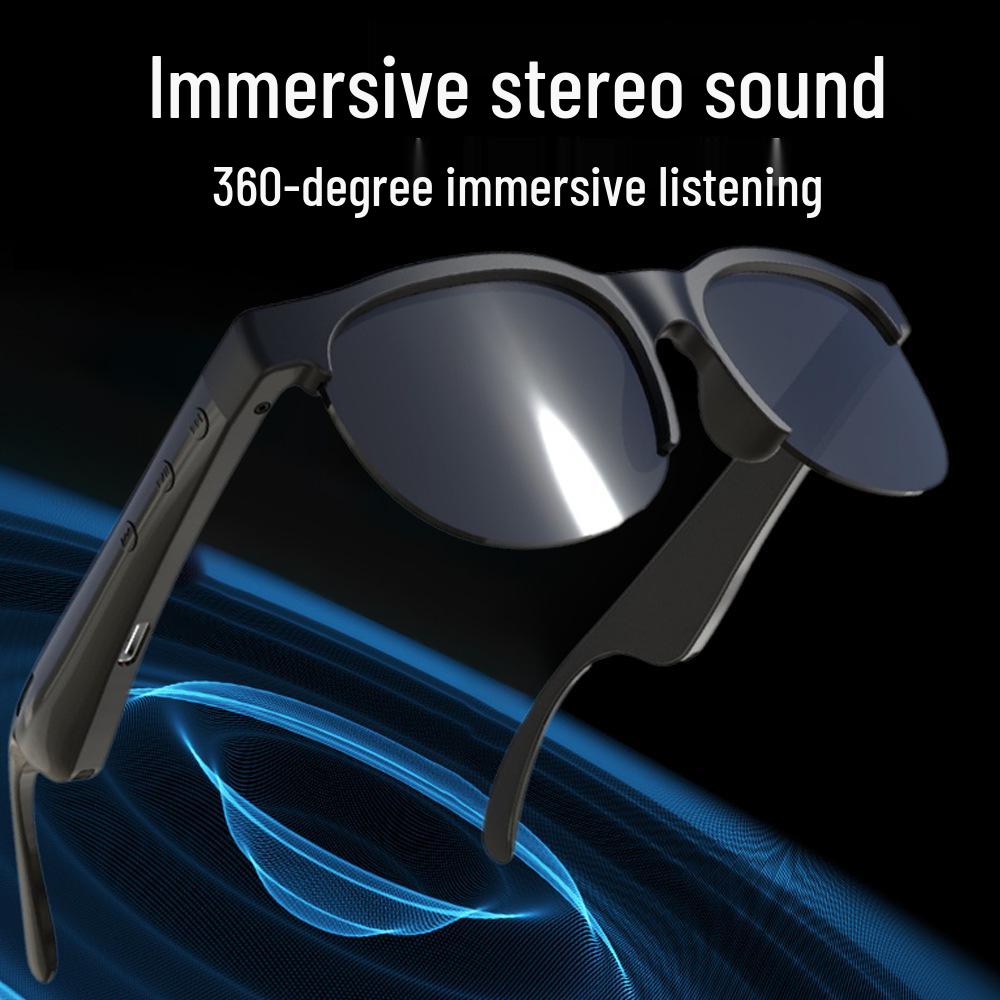 Occhiali Bluetooth Intelligenti AI: Suono Stereo, Batteria Lunga, Pronto per Riunioni di Lavoro, Modello Transfrontaliero da 25 Anni