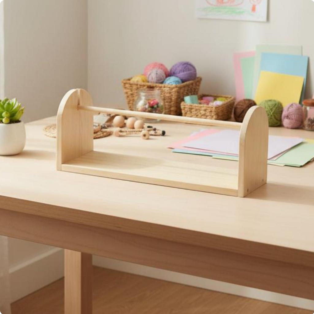 Yarn Spool Rack Knotsnag-resistantFree Wooden Yarn Holder Crafting Supply Sturdy Wood Even Rotation for Crocheters