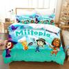 3D-Druck Spiel Miitopia Bedrucktes Bettwäsche-Set Bettbezug Kissenbezug Bettwäsche-Set Bettwäsche Laken Bettdeckenbezug Voll Queen King Size