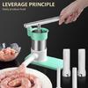 Delicate Stainless Steel Meat Stuffer Multifunctional Horizontal Sausage Stuffer Kitchen Meat Filler for Handmade Use