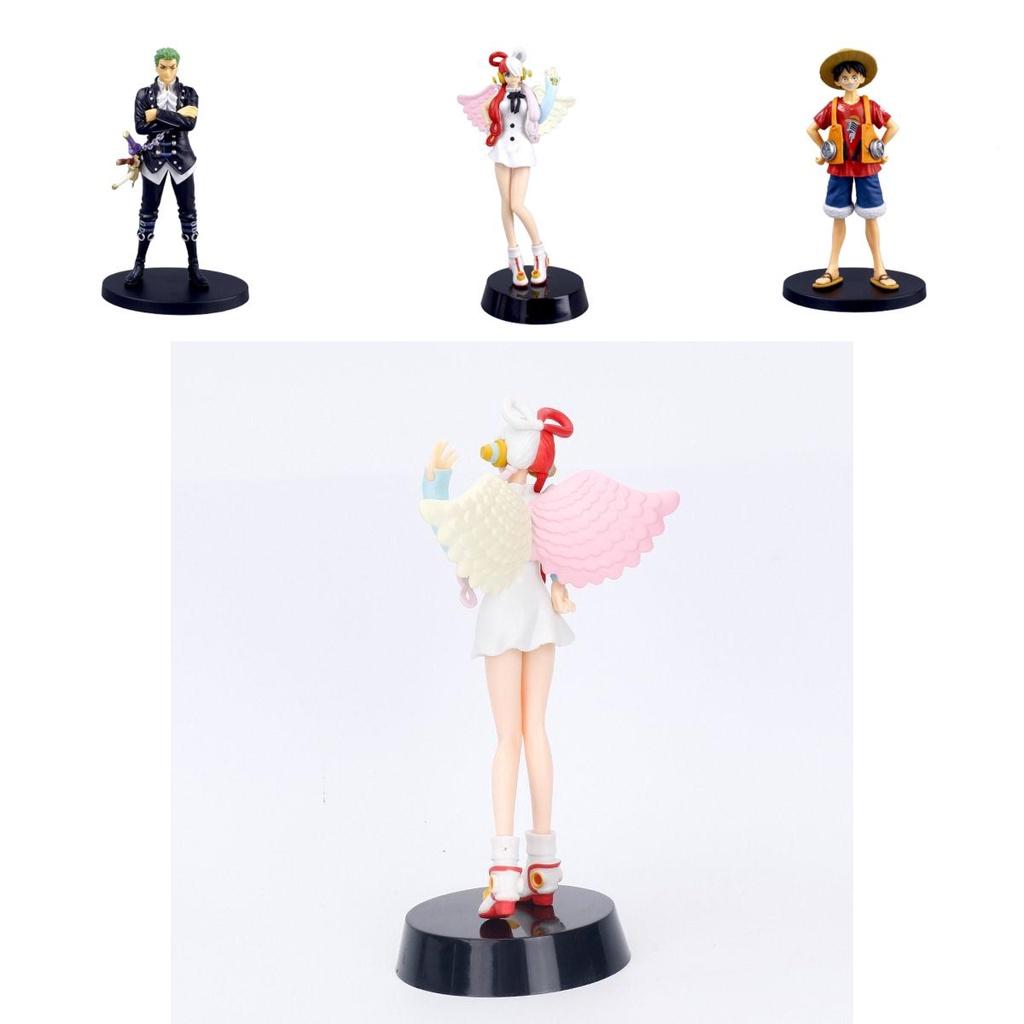 Vivid Durable Pvc Luffy Zoro Sanji Uta One Piece Film Red Figure Cake Topper Xmas Gifts