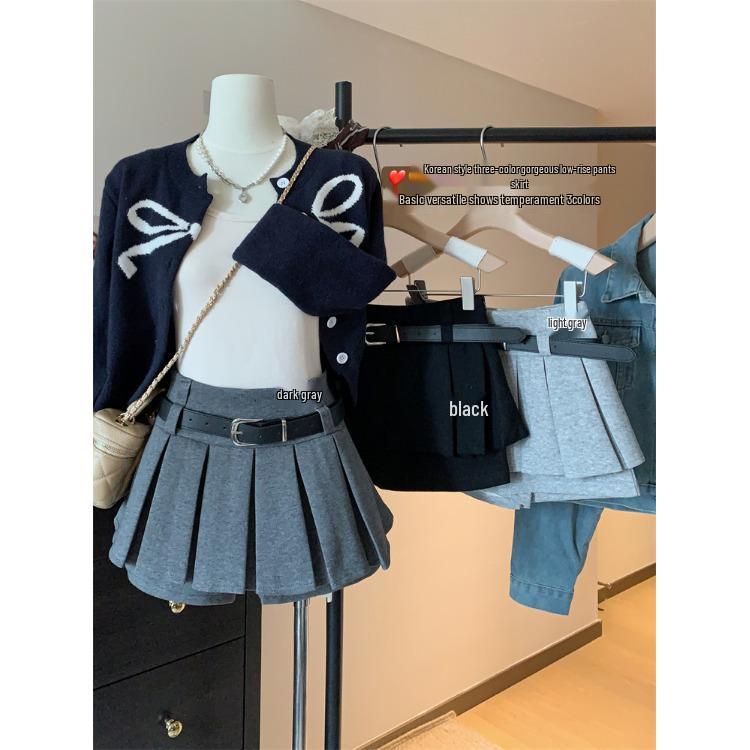 2025 Versatile A-line Pleated Skirt: Spicy Slimming Design for Petite Women, Anti-exposure Short Skirt Pants