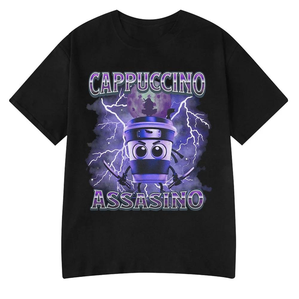 Italian Brainrot Tralalero Tralala Tung Tung Tung Sahur Bombardiro Crocodilo Funny Meme T-Shirt Men Women Cotton Tees Y2k Tops