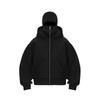 Men's Fashion Pattern Printed Double Layer Hoodie - Black Zipper Casual Street Wear with Balaclava Design Unique