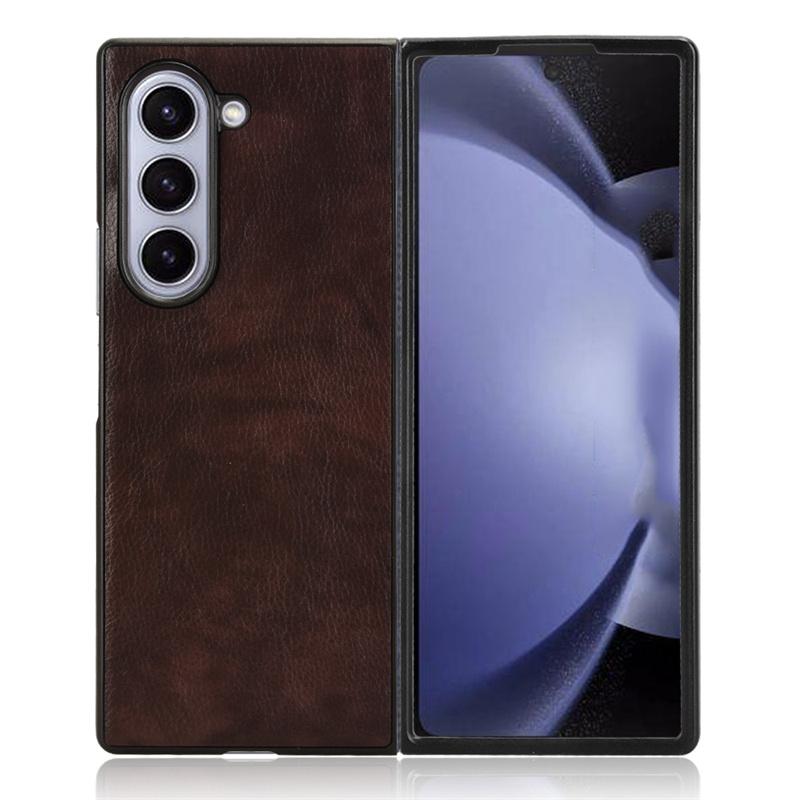 For samsung galaxy z fold6 5g phone case lychee phone case bumper rear shock case galaxy z fold5 4 3 2folding case