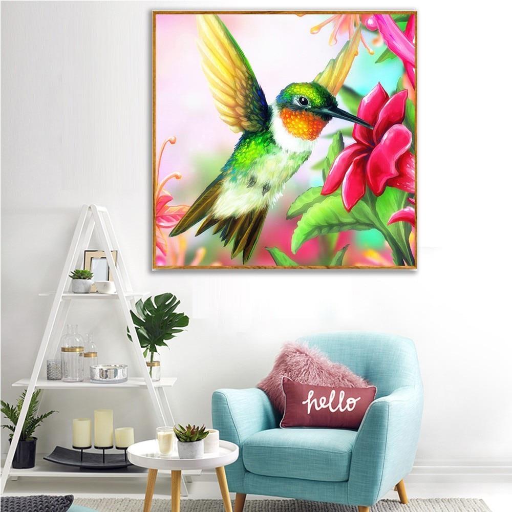 5D DIY Diamond Painting Animal Bird Full Round Family Embroidery Sale Diamond