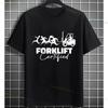 Funny Forklift Certified Unisexs Graphic Graphic Tshirt Casual Shortsleeve Cotton Tee Perfect For Outdoor Streetwear