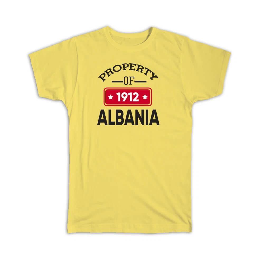 Gift T-Shirt : Property of Albania 1912 Independence Albanian M