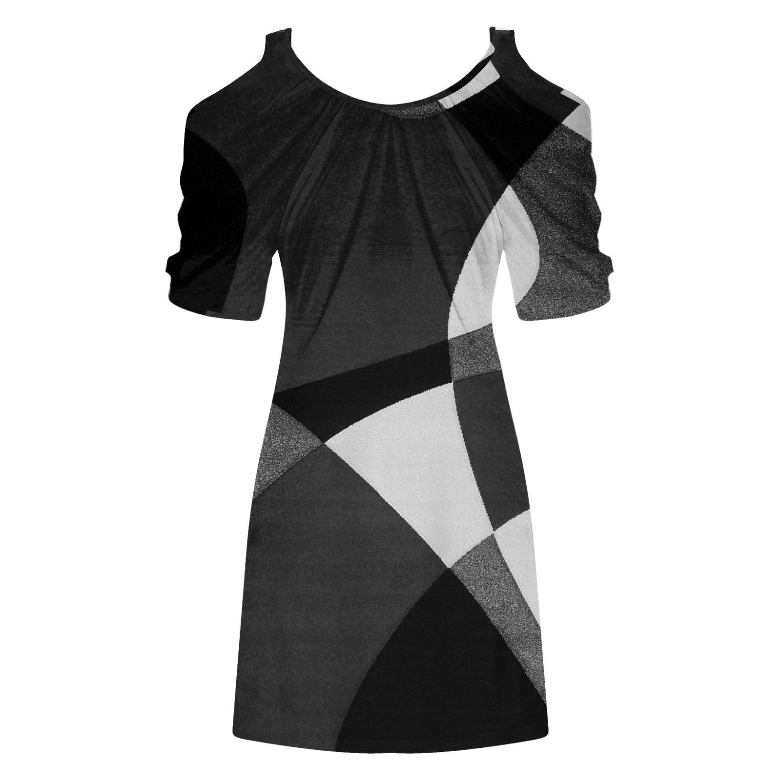 Женское элегантное и сексуальное платье с короткими рукавами и вырезом на два плеча XXXL — фото 5