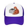 Punch Monkey Netz Baseballkappen für Erwachsene Sport Trucker Arbeiterkappe Papa Hut Verstellbar Polyester Golfmützen Sommer Trucker Kappe