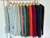 Women's Collarless Long Sleeve Cardigan Loose Fit Casual Style Solid Color Pocket Ribbed Knit Long Outerwear Coat For Autumn Daily Wear