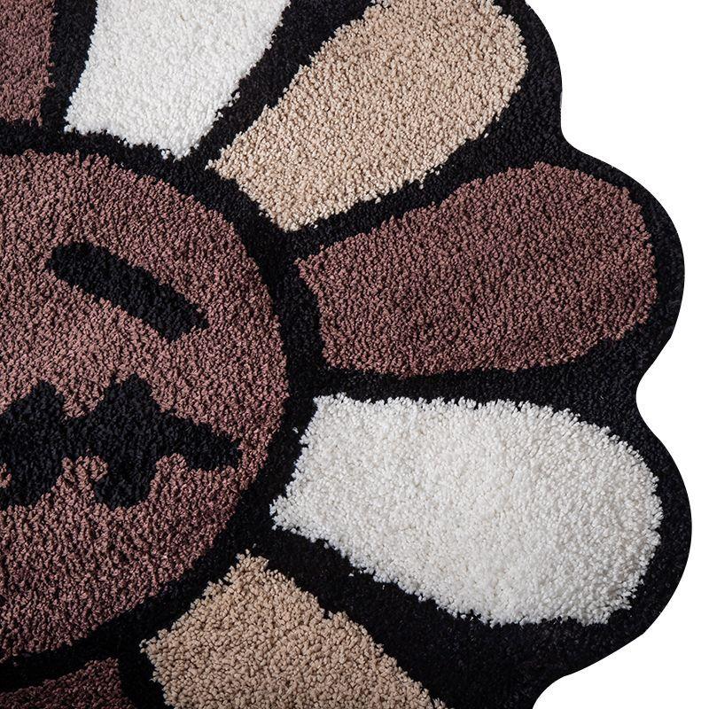 Round Irregular Shape The Flowers Living Room Carpet Decorate Bedroom Bedside Plush Mat Home Coffee Tables Rug
