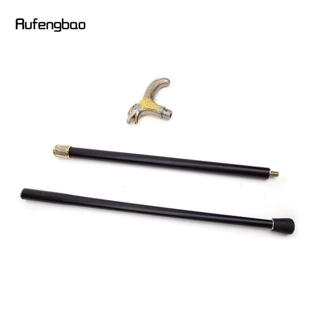 Golden Dinosaur Eagle Hawk Walking Cane Fashion Decorative Walking Stick Gentleman Elegant Cosplay Cane Knob Crosier 93cm