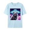Help Me Cat T Shirt Geek Gift TShirt Aline Attacks The Cat Tshirt Funny Anime Mens Cotton Graphic Tshirts