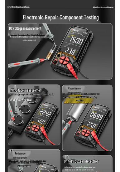 Rechargeable High-Precision Smart Digital Multimeter - Multifunctional, Fully Automatic, Anti-Burnout Electrician Tool.
