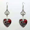 Orecchini Pendenti a Forma di Cuore Romantico con Smalto Rosso Drip Vittoriano per Donna Accessori Gioielli per Feste Gotica di Hallowmas Sposa Vampira