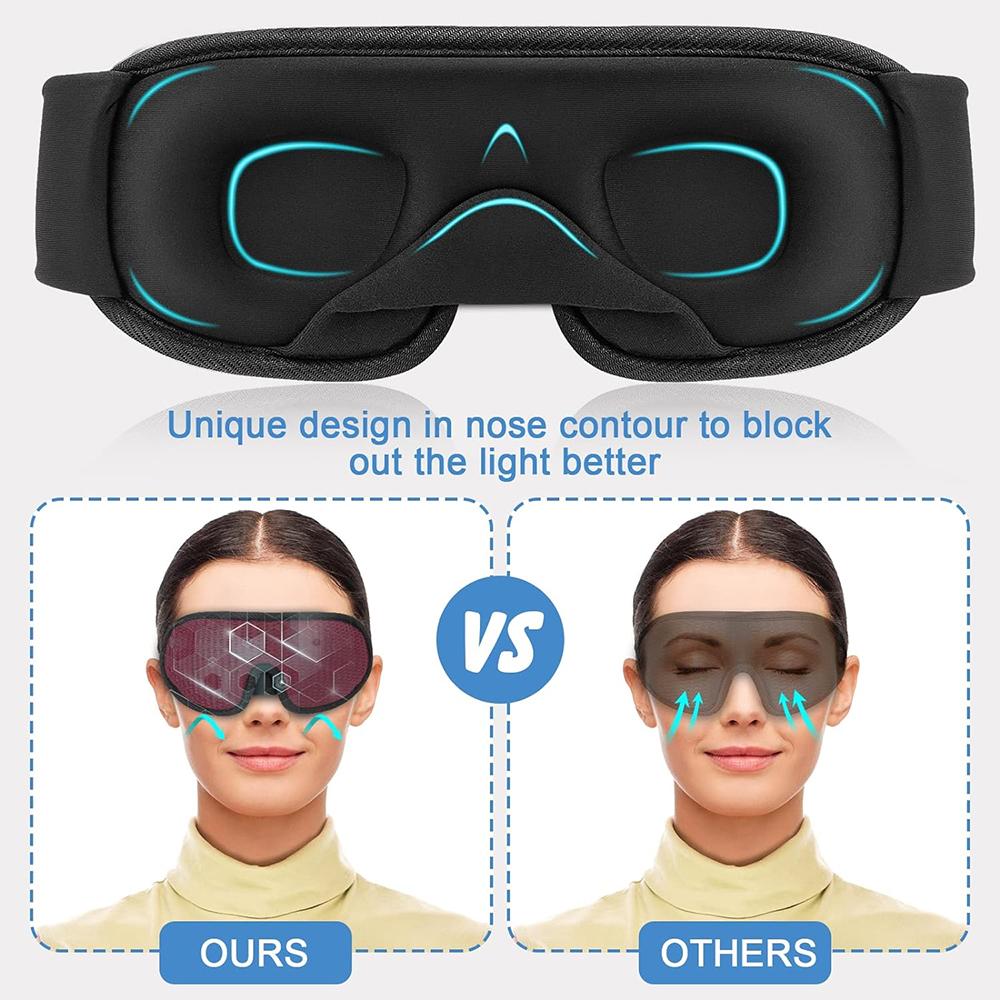 Durable And Safe 3D Sleeping Mask 100% Blockout Light Sleep Mask For Eye Soft Eye Mask For Travel Eyeshade Night Breathable Blindfold Slaapmasker