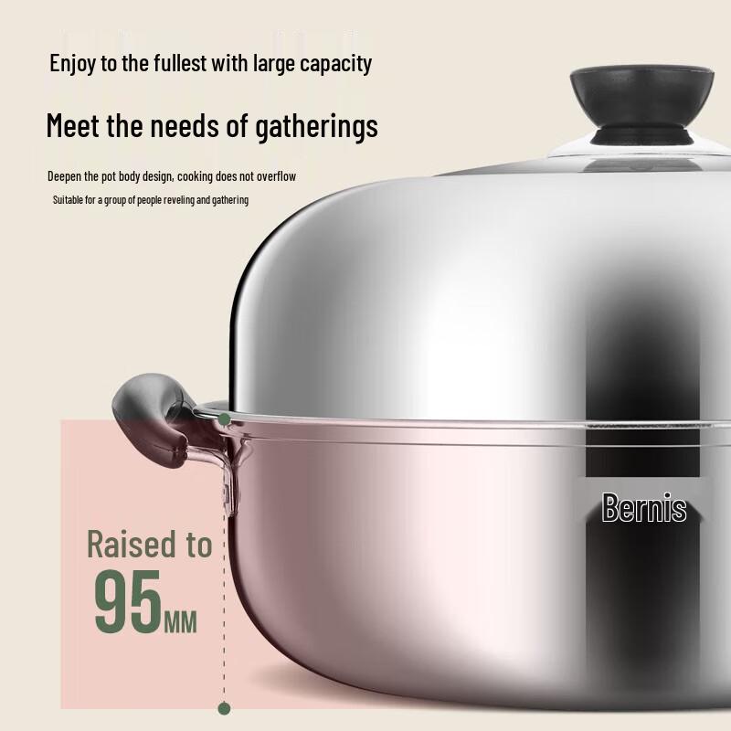 Bernice Desburg Edelstahl Doppelschicht Dampfgarer