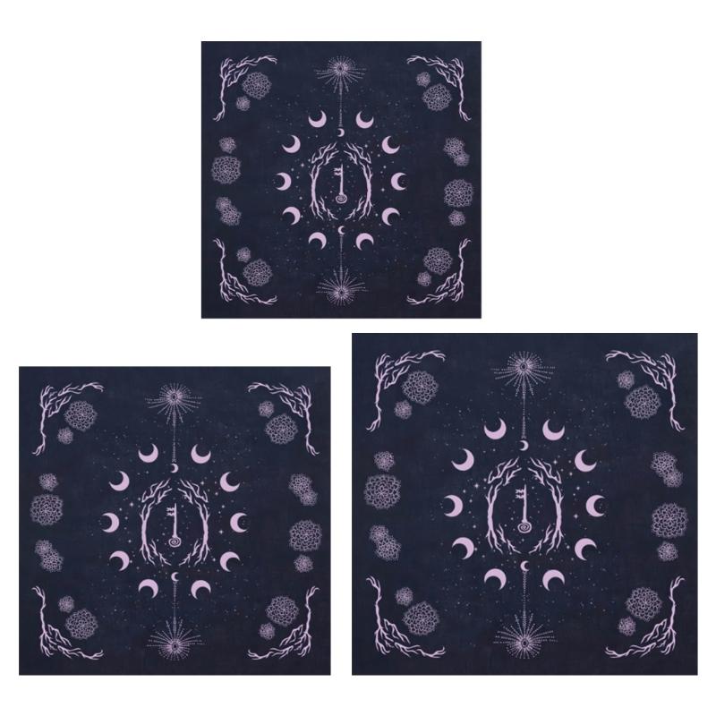 Tarots Tablecloth Multifunction Divinations Table Cloth 50x50/60x60/75x75cm Board Game Oracles Game Card Pad Support Mat