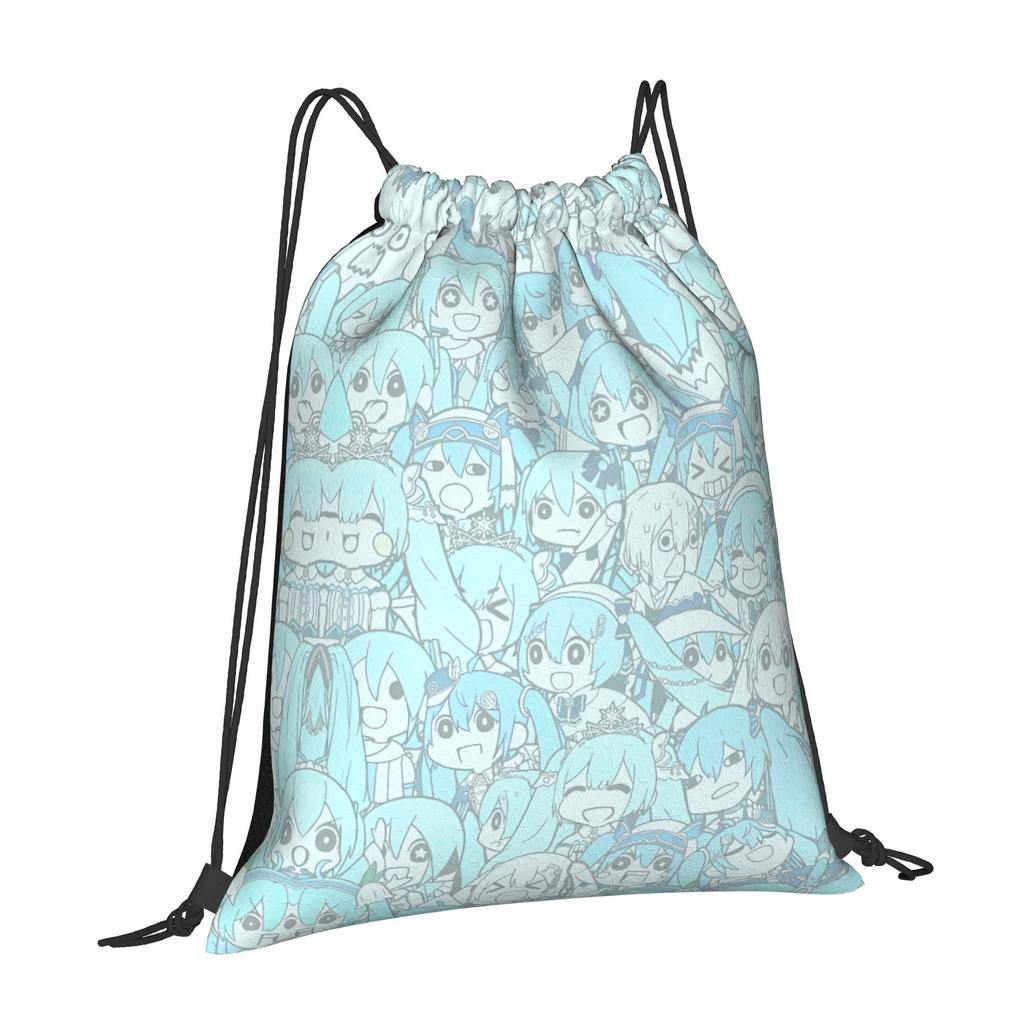 Bolsas con cordón de Hatsune Miku Anime Personalizadas para Compras Mochilas de Yoga para Mujeres Hombres Bolsas Deportivas de Gimnasio Lindas