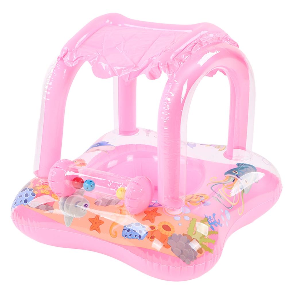 Baby Pool   Sunshade Swim   Infants Seat Boat Inflatable Toy with Awning Handle Small