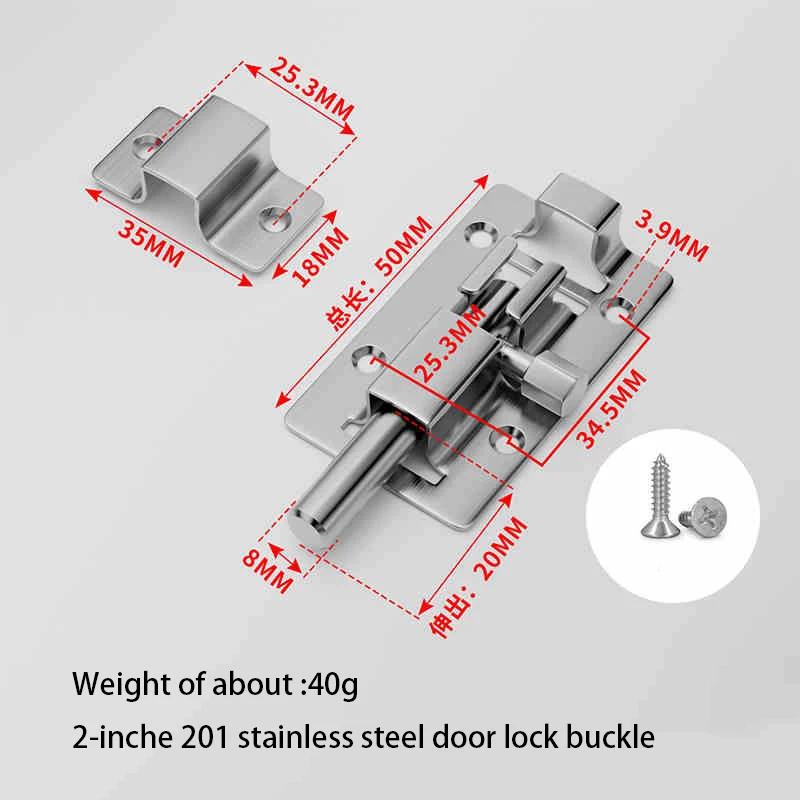 

1Pcs Stainless Steel Safety Hinge Lock Soor Lock Sliding Lock Wardrobe Door Lock Bolt Furniture Accessories Decoration Hardware