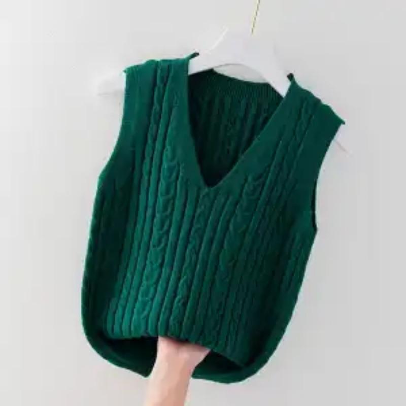 Knitted Women's Trendy Autumn Winter Loose Sleeveless Bottoming Shirt Sweater Vest