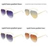 Fashion Metal Frameless Frog Eyes With Gradient Sunglasses For Outdoor Sun Protection And Driving
