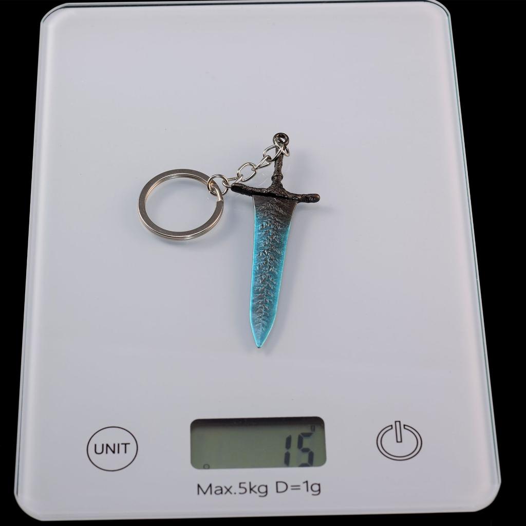 10cm/3.93in Mini Keychains Dark Moon Greatsword Toy Model All Metal Weapon Pendant Keyrings Gifts Accessories Game Peripherals