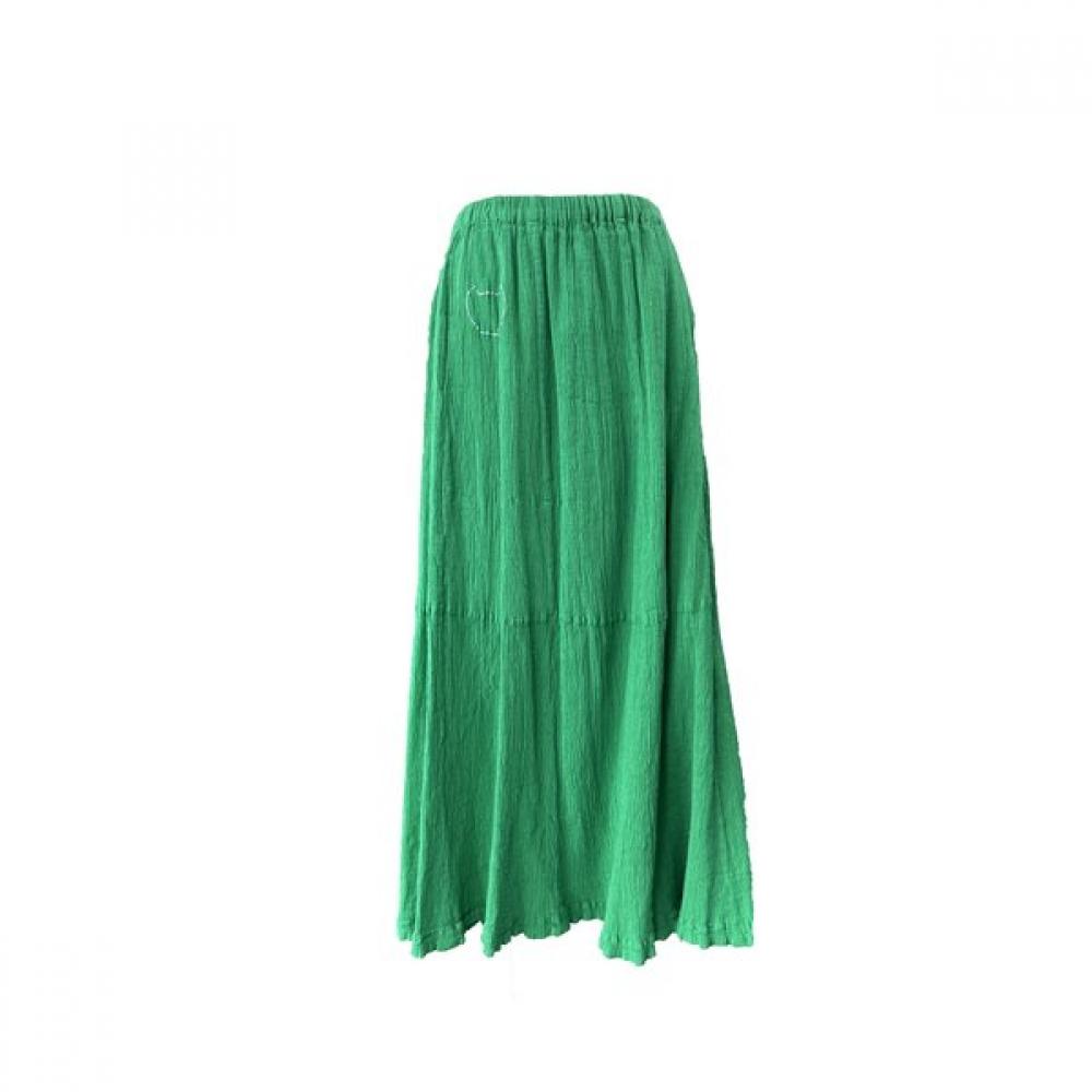 La Vita Junko Cotton 100 Pleated Skirt Cqfsk001 BK