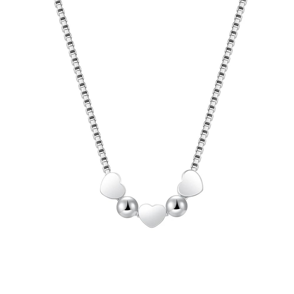 wholesale Charms Heart silver color women necklace jewelry lady fashion cute pendant wedding