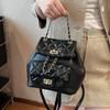 Spring and summer new fashion diamond checkered chain multi-back shoulder bag women's casual commuter temperament backpack