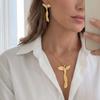 Vintage Long Tassel Earrings Exaggerated Jewelry Set Fashion Phoenix Wings Necklace Wedding Party