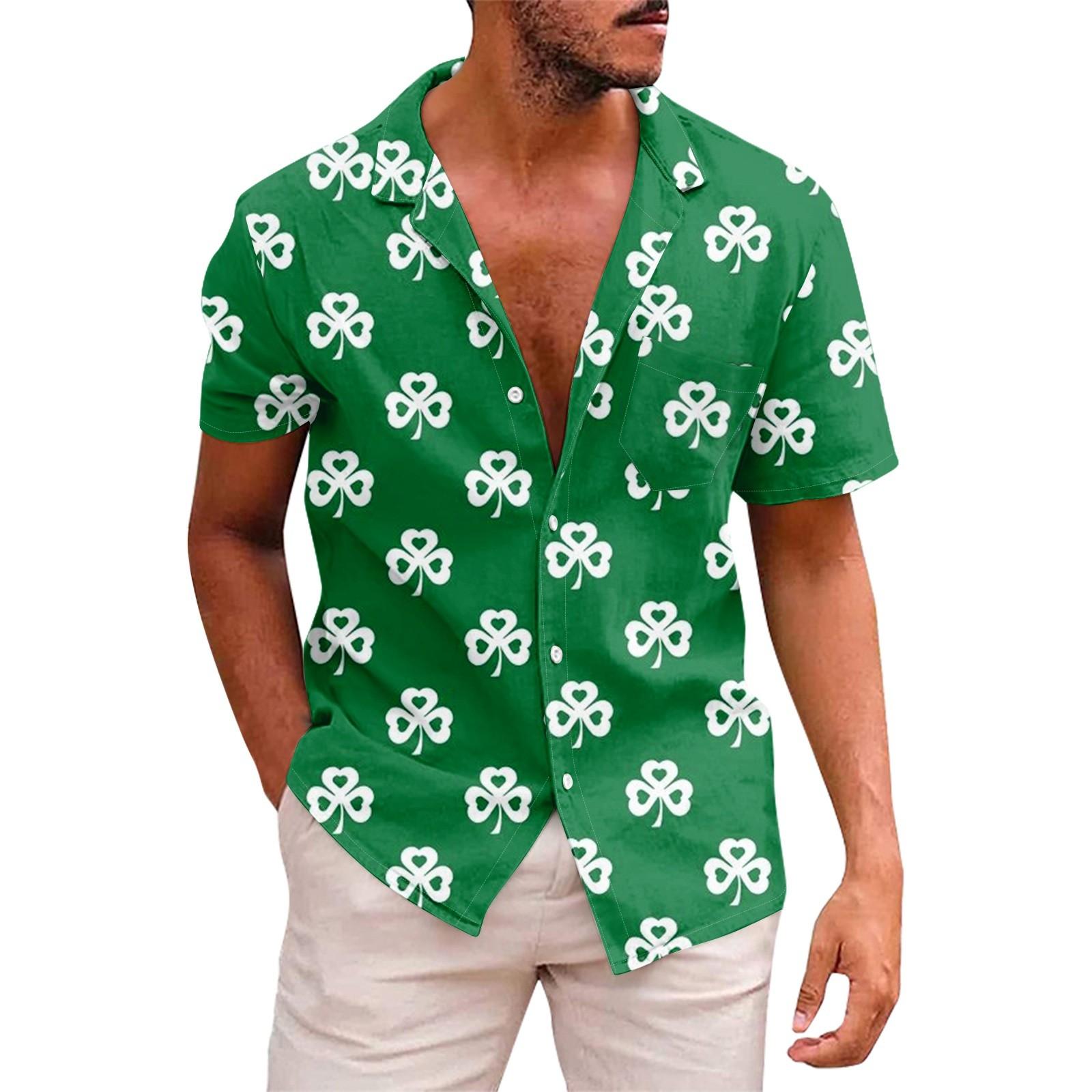 

Мужские рубашки с коротким рукавом на пуговицах с принтом. Мужские повседневные модные рубашки с коротким рукавом. L армия зеленый