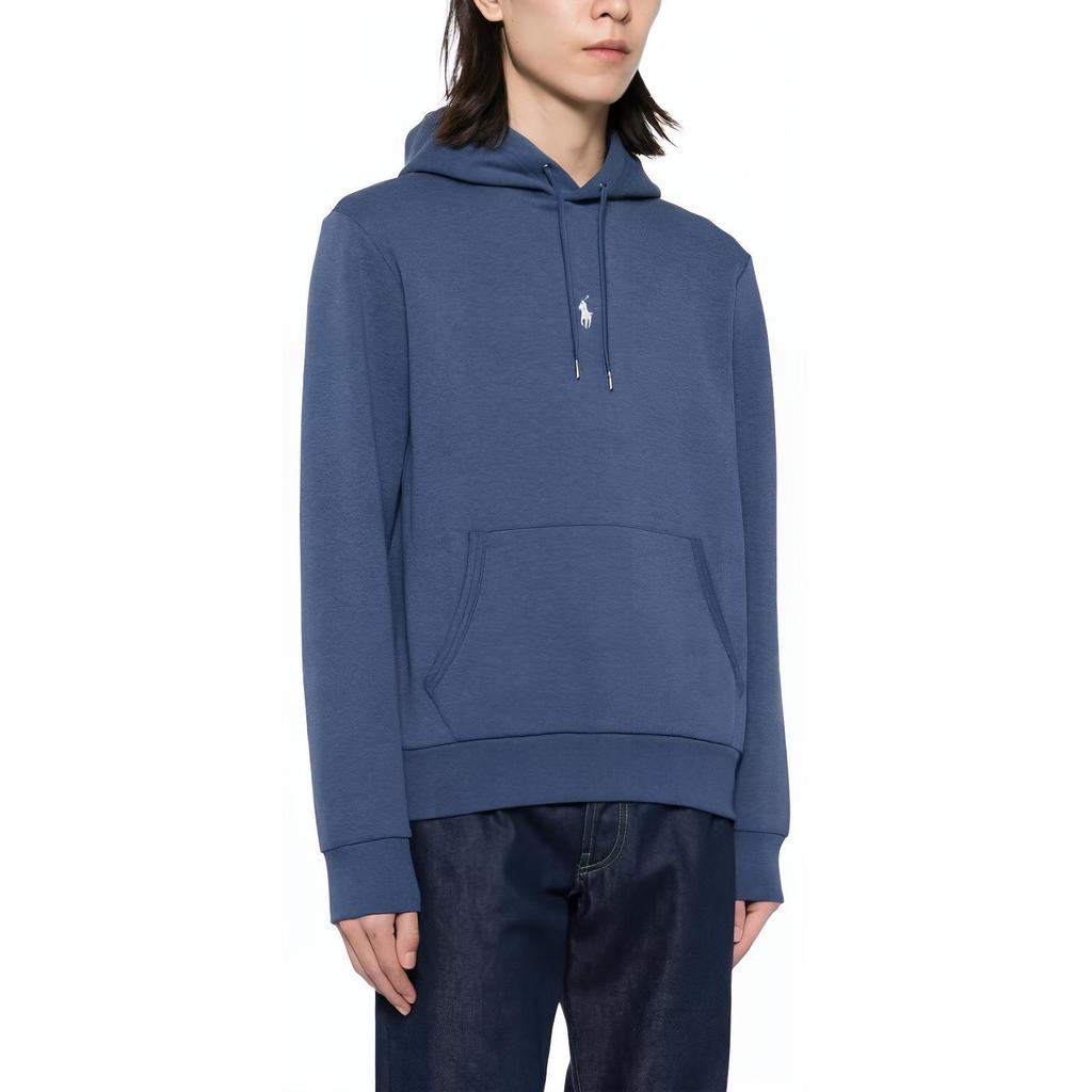 Polo Ralph Lauren Logo Embroidered Loose Fit Hoodie Men Hoodies Navy-Blue 710881506-025