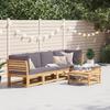 VidaXL Garden Lounge Set with Cushions 6 Pcs, Patio Sofas, Patio Furniture Set, Outdoor Furniture, Wood 3214310