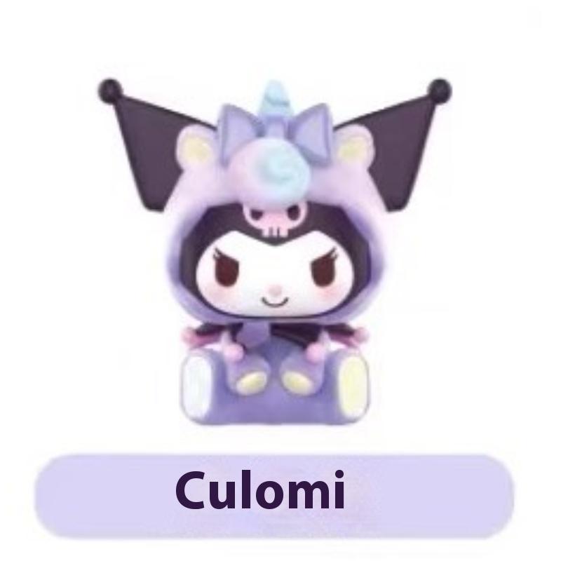 San Rio Fantasy Park Blind Box Series Kuromi Pacha Dog Cinnamoroll Lovely Characters Collectible Handmade Ornament Girl Gift Idea