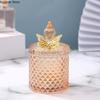 Creative Glass Jar Candle Jar with Lid Multicolor Jewelry Storage Box Round Storage Jar Living Room Home Decoration Accessories