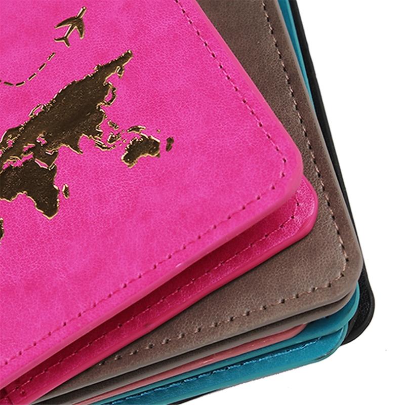 Passport Holder PU Leather Passport Cover Organisers Travel Wallet Case Organisers for Money Ticket Card Boarding Passes