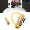 Gas Quick Connect Fitting with Shut-Off Valve Hose Adjustment