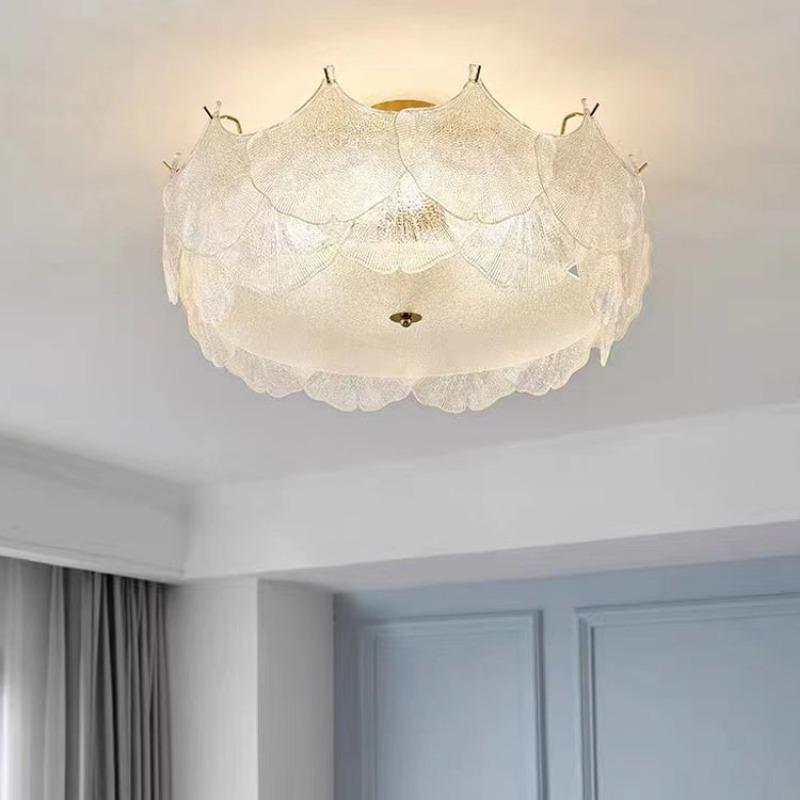 Creamy Style Master Bedroom Lamp Simple Modern Creative Shell Ceiling Lamp