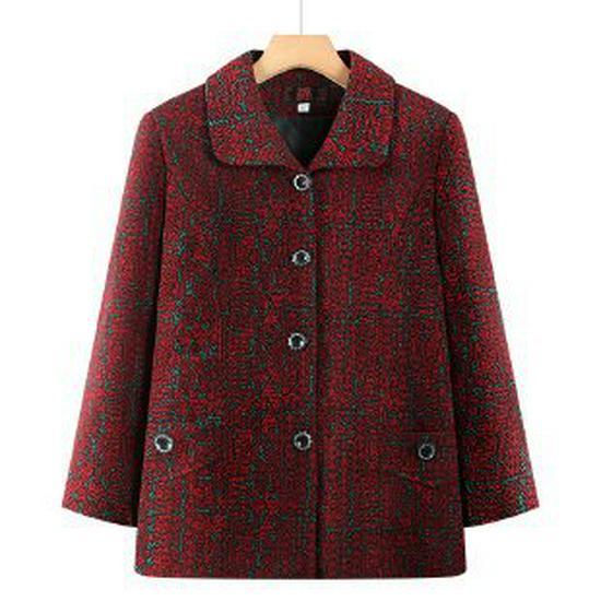 

Elegant Chinese-Style Tang Suit Jacket for Moms & Grandmas - Perfect Spring Wear for Middle-Aged & Elderly Women XL красный