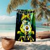 1PC Custom Name Frog Daisy Flower Beach Towel Highly Absorbent And Sand-Resistant Towel for Swimming, Pool, Yoga, And Travel Lightweight