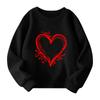 Girls Round Neck Pullovers For Kids Printed Baby Tops Valentine's Day