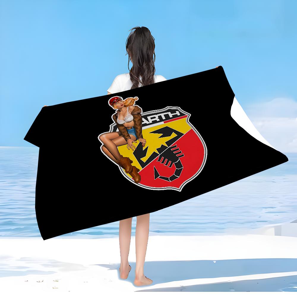 Abarth Auto Logo Strandtuch Cartoon Niedlich Sommer Kinder Großes Bade Pool Strandtuch Mikrofaser Saugfähig für Schwimmen Reisen