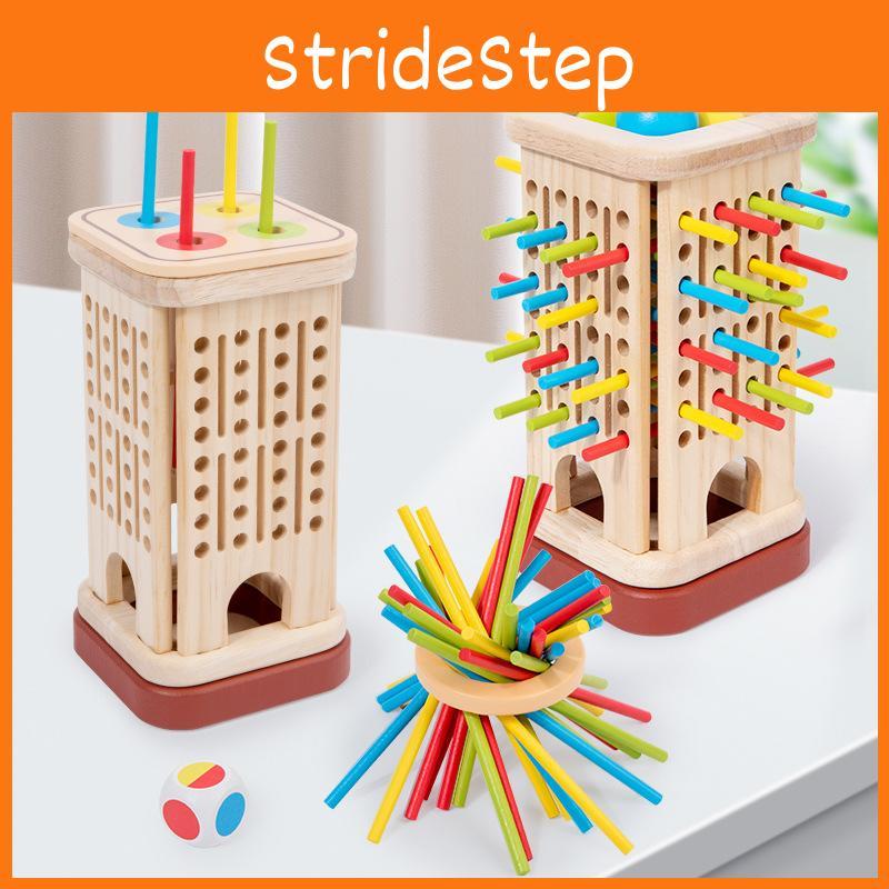 Wooden Tristacking Puzzle Game With Color Recognition For Family Fun And Educational Play