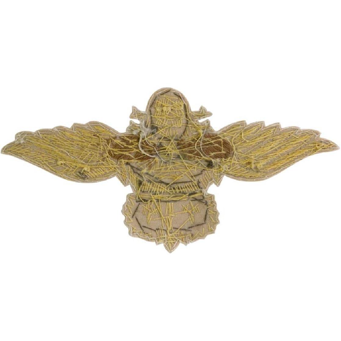 Ручная работа Золотые Индийские Шелковые Крылья Короны Пчелиные Значки Вышивка Золотой Канителью Нашивки Аппликация Эмблемы 1 шт.